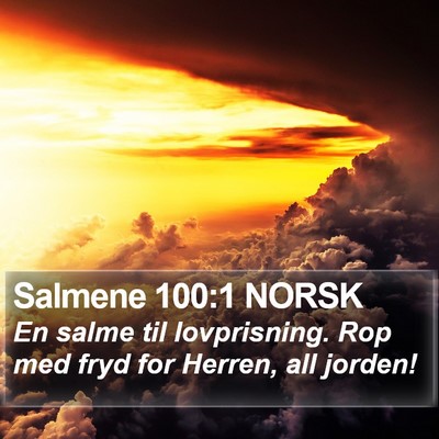 Salmene 100:1 NORSK Bible Verse Image
