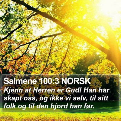 Salmene 100:3 NORSK Bible Verse Image