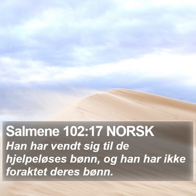 Salmene 102:17 NORSK Bible Verse Image