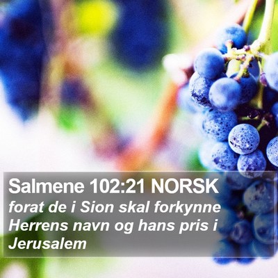 Salmene 102:21 NORSK Bible Verse Image