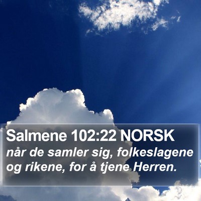 Salmene 102:22 NORSK Bible Verse Image