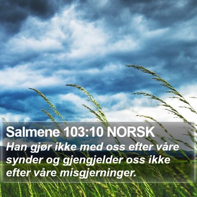 Salmene 103:10 NORSK Bible Verse Image