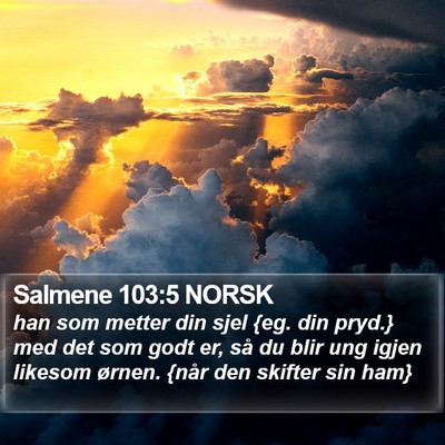 Salmene 103:5 NORSK Bible Verse Image