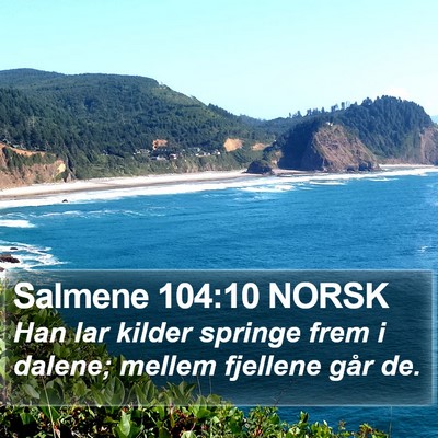 Salmene 104:10 NORSK Bible Verse Image