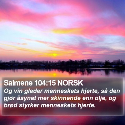Salmene 104:15 NORSK Bible Verse Image