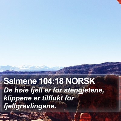 Salmene 104:18 NORSK Bible Verse Image