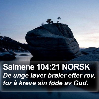 Salmene 104:21 NORSK Bible Verse Image