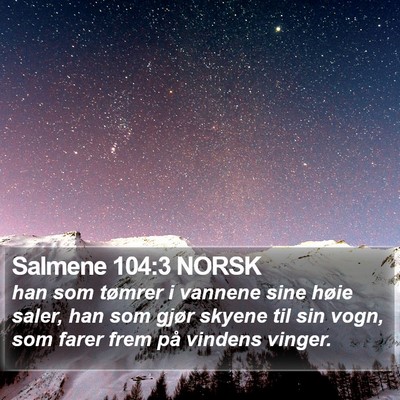 Salmene 104:3 NORSK Bible Verse Image