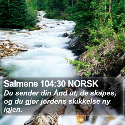 Salmene 104:30 NORSK Bible Verse Image