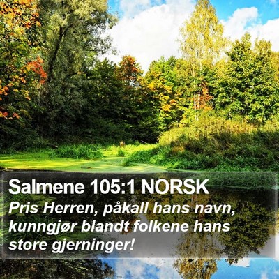 Salmene 105:1 NORSK Bible Verse Image