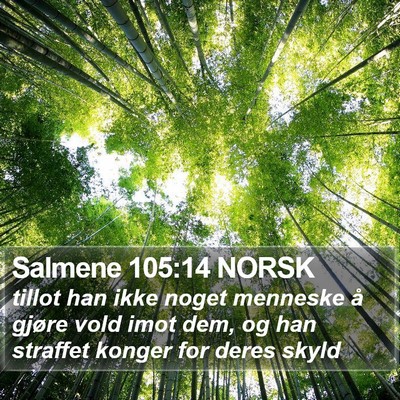 Salmene 105:14 NORSK Bible Verse Image