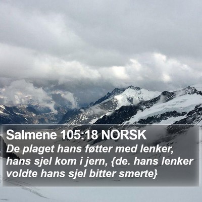 Salmene 105:18 NORSK Bible Verse Image