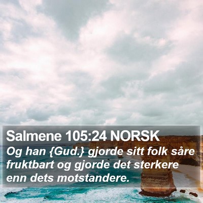 Salmene 105:24 NORSK Bible Verse Image