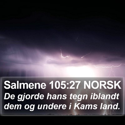 Salmene 105:27 NORSK Bible Verse Image