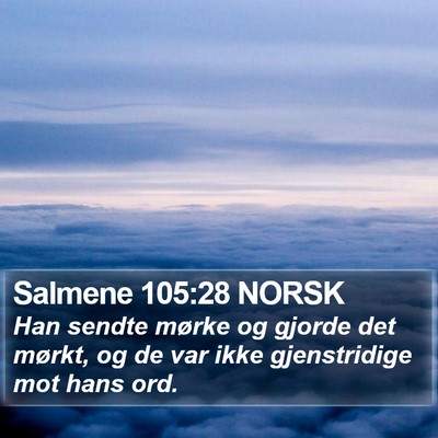 Salmene 105:28 NORSK Bible Verse Image