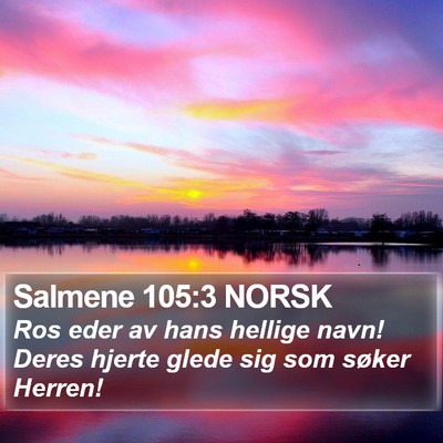Salmene 105:3 NORSK Bible Verse Image