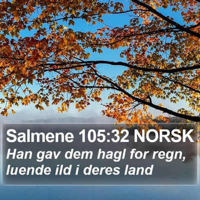 Salmene 105:32 NORSK Bible Verse Image