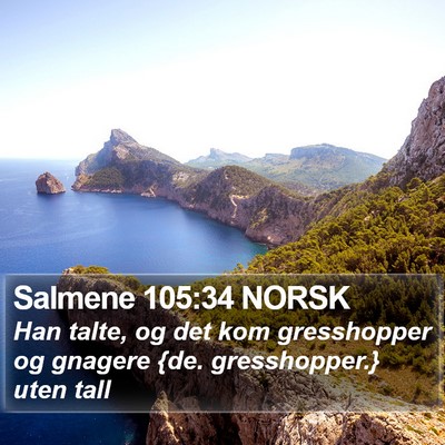Salmene 105:34 NORSK Bible Verse Image