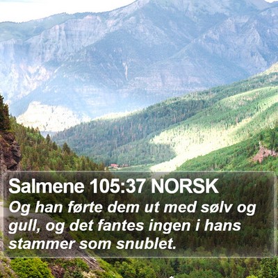 Salmene 105:37 NORSK Bible Verse Image