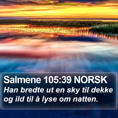 Salmene 105:39 NORSK Bible Verse Image