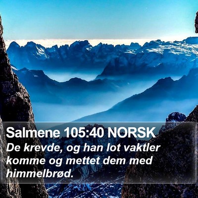 Salmene 105:40 NORSK Bible Verse Image