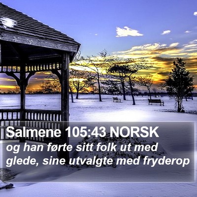 Salmene 105:43 NORSK Bible Verse Image