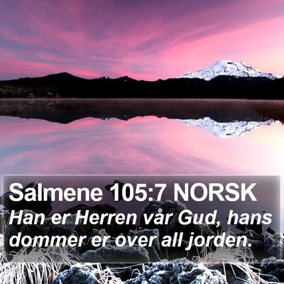 Salmene 105:7 NORSK Bible Verse Image