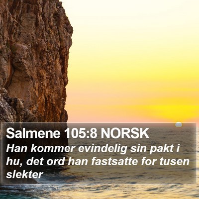 Salmene 105:8 NORSK Bible Verse Image