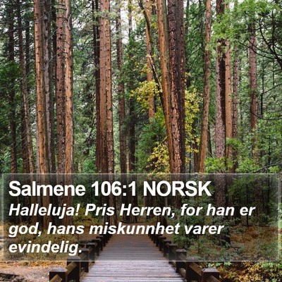 Salmene 106:1 NORSK Bible Verse Image