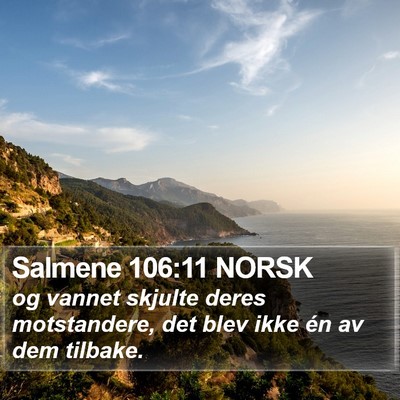 Salmene 106:11 NORSK Bible Verse Image