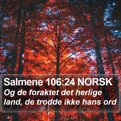 Salmene 106:24 NORSK Bible Verse Image