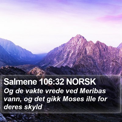 Salmene 106:32 NORSK Bible Verse Image