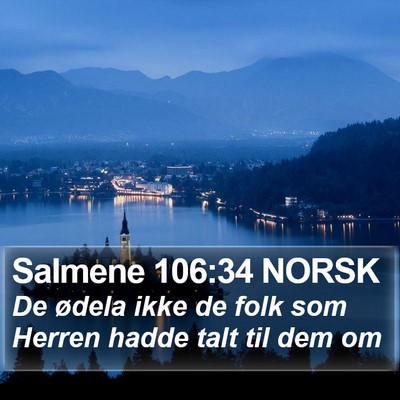 Salmene 106:34 NORSK Bible Verse Image