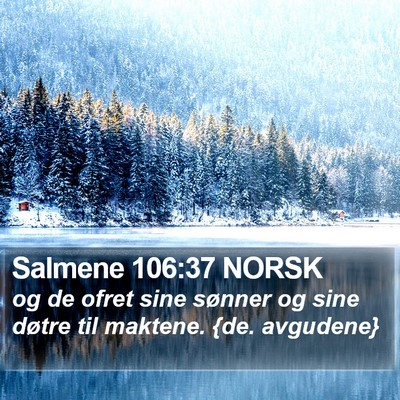 Salmene 106:37 NORSK Bible Verse Image