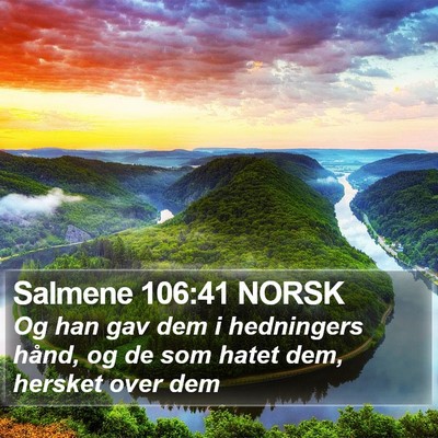 Salmene 106:41 NORSK Bible Verse Image