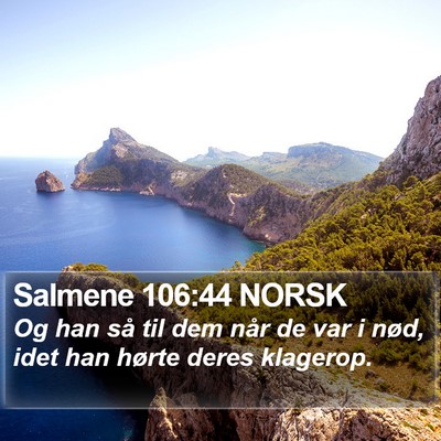 Salmene 106:44 NORSK Bible Verse Image