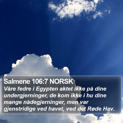 Salmene 106:7 NORSK Bible Verse Image