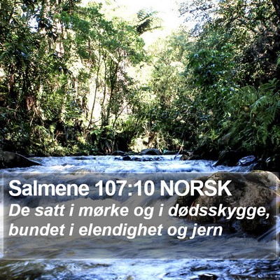 Salmene 107:10 NORSK Bible Verse Image