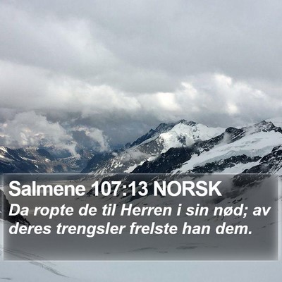 Salmene 107:13 NORSK Bible Verse Image