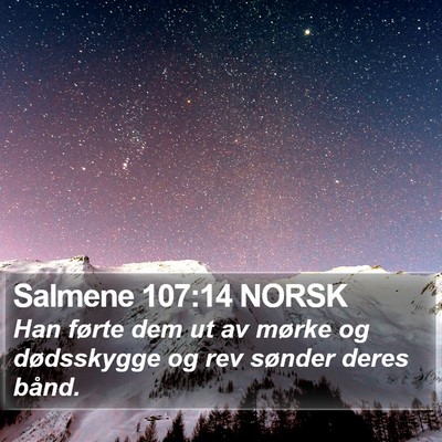 Salmene 107:14 NORSK Bible Verse Image