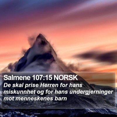 Salmene 107:15 NORSK Bible Verse Image