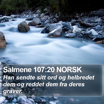 Salmene 107:20 NORSK Bible Verse Image