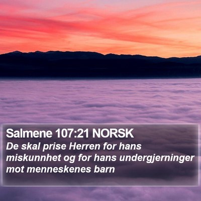 Salmene 107:21 NORSK Bible Verse Image