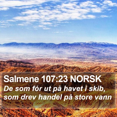 Salmene 107:23 NORSK Bible Verse Image