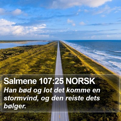 Salmene 107:25 NORSK Bible Verse Image