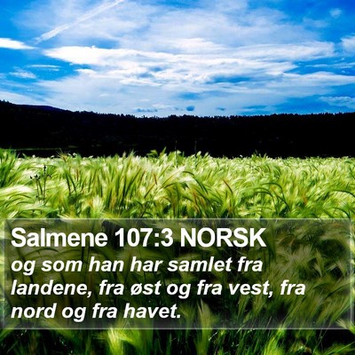 Salmene 107:3 NORSK Bible Verse Image