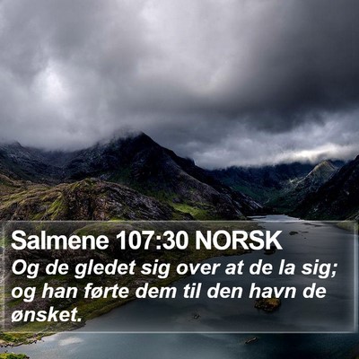 Salmene 107:30 NORSK Bible Verse Image
