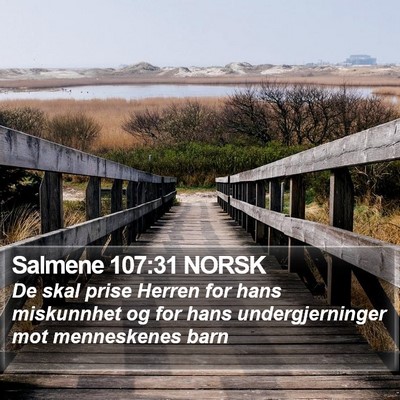 Salmene 107:31 NORSK Bible Verse Image