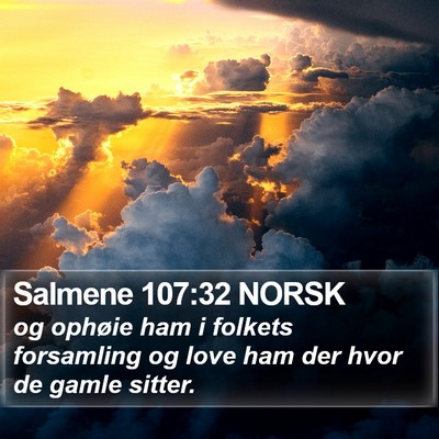Salmene 107:32 NORSK Bible Verse Image