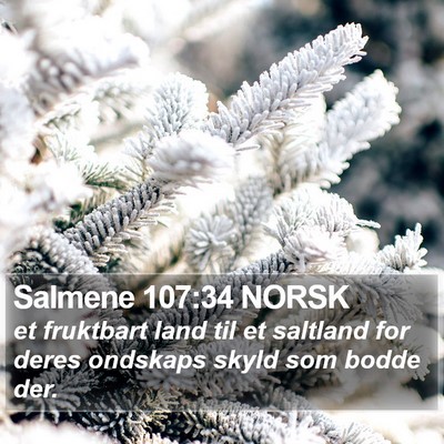 Salmene 107:34 NORSK Bible Verse Image